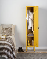 The Bexley - Tall Single Door Storage Locker In Mustard