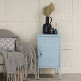 The Camden - Side Table, Storage Locker Sky Blue