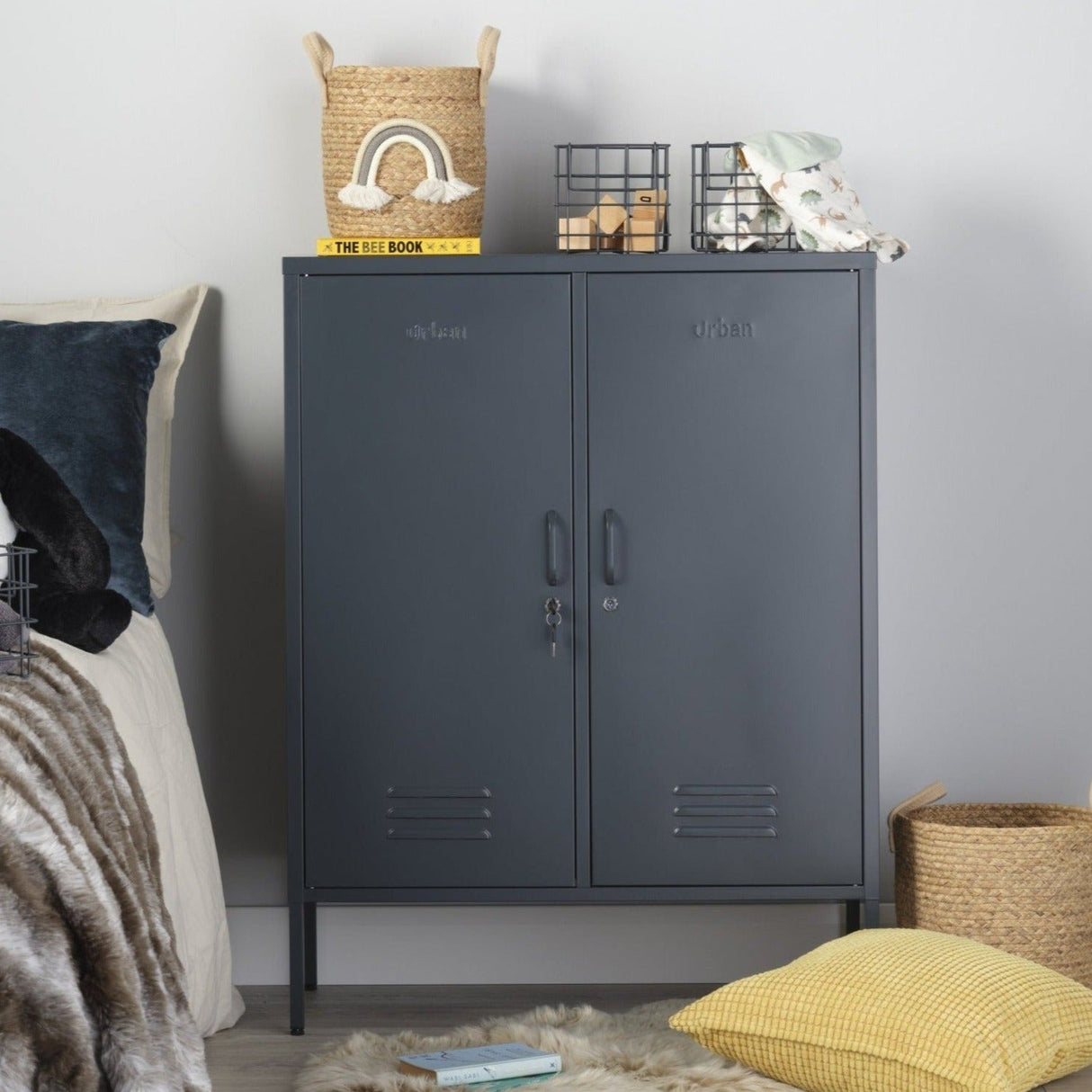 The Fulham - Home Style Storage Locker In Slate Grey