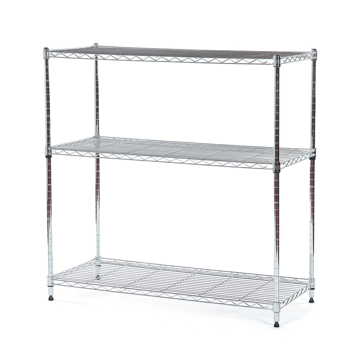 Avignon Chrome Wire Utility Storage Shelving Unit 3 Tiers