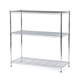 Avignon Chrome Wire Utility Storage Shelving Unit 3 Tiers