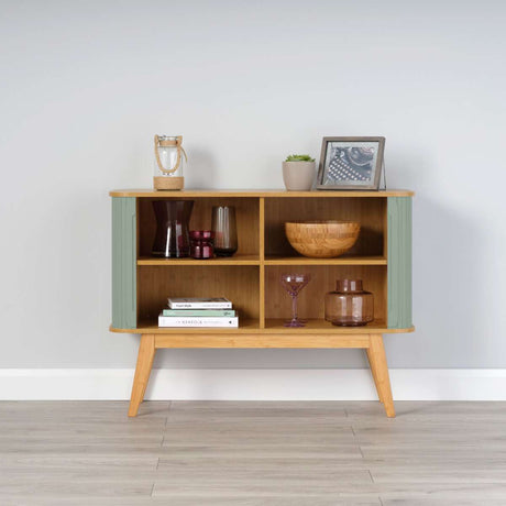 Tromsö Sideboard with Sage Green Sliding Doors