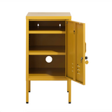 The Camden - Side Table, Storage Locker Mustard