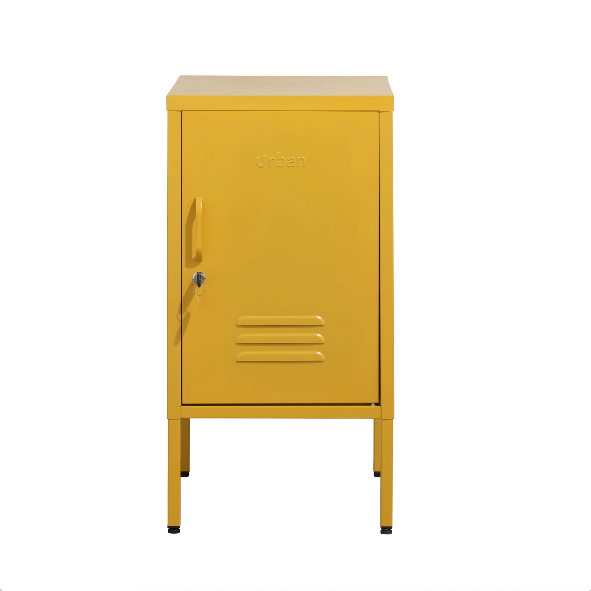 The Camden - Side Table, Storage Locker Mustard