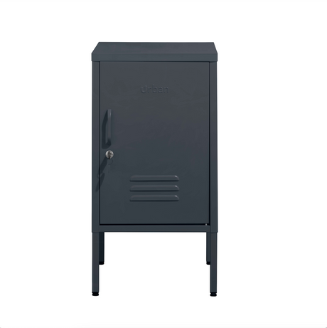 The Camden - Side Table, Storage Locker Slate Grey