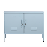 The Oxford - Side Table/TV Stand Storage Locker In Sky Blue