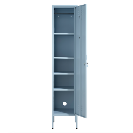 The Bexley - Tall Single Door Storage Locker In Sky Blue