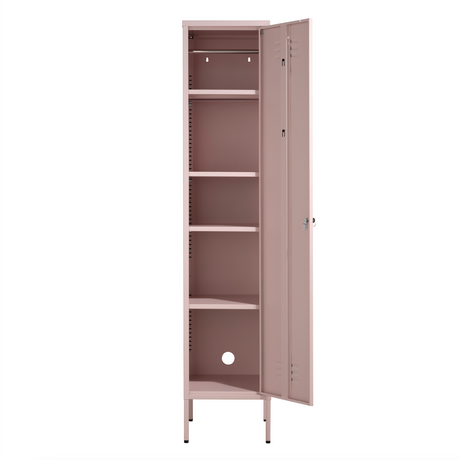 The Bexley - Tall Single Door Storage Locker In Light Pink