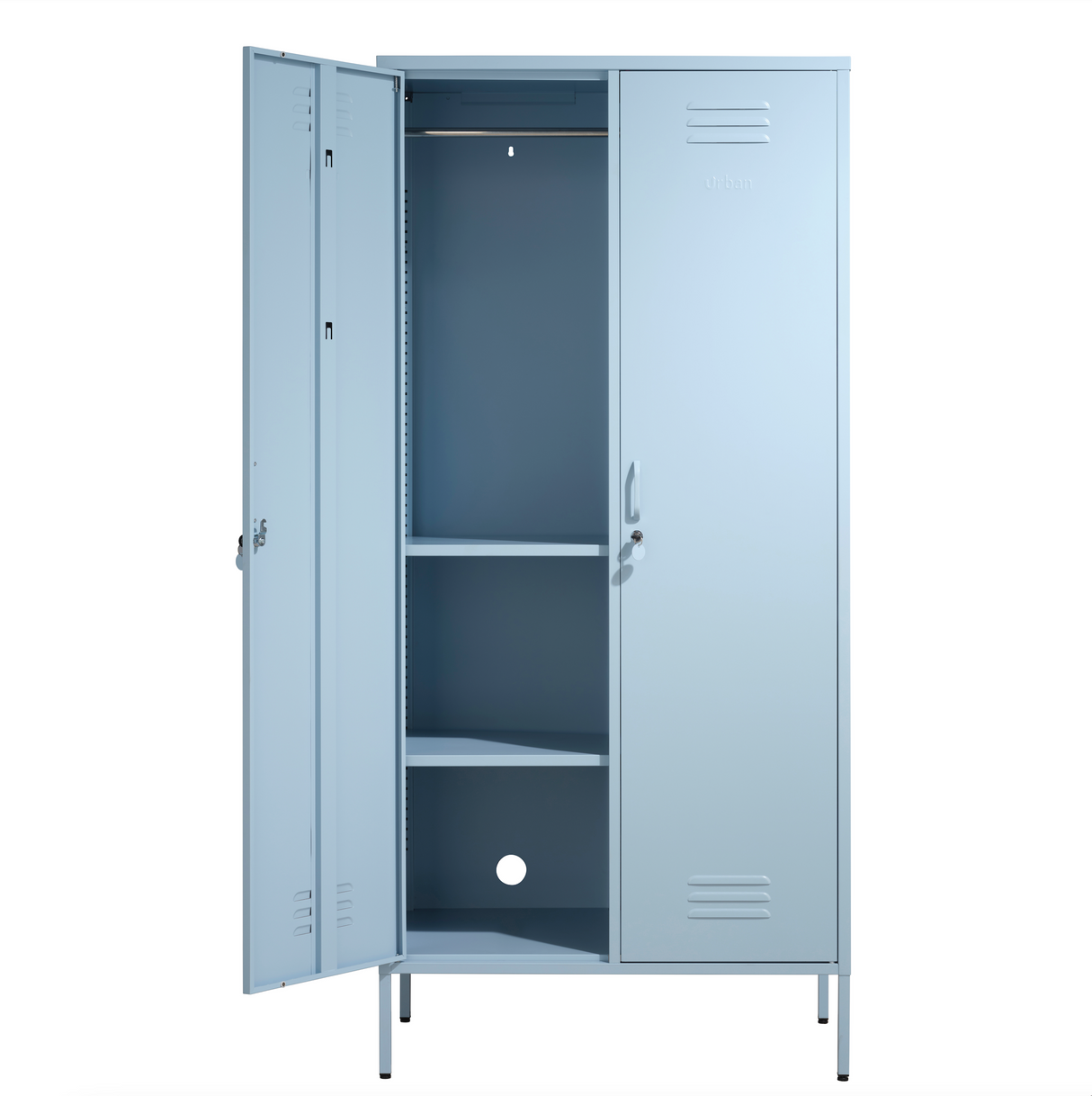 The Chelsea - Tall Double Door Storage Locker In Sky Blue