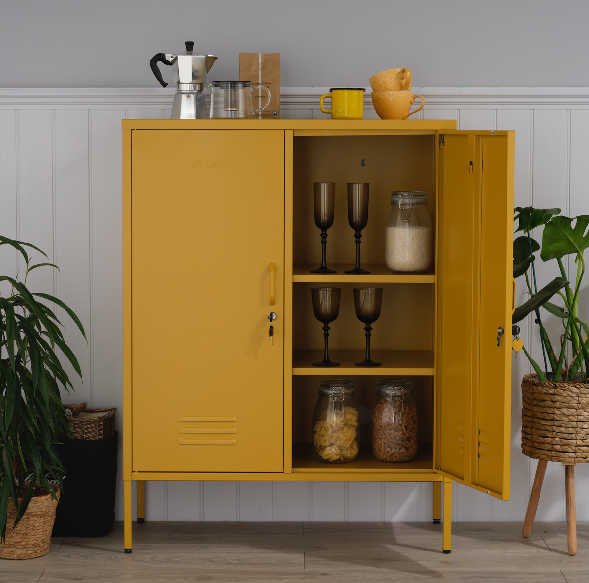 The Fulham - Home Style Storage Locker In Mustard