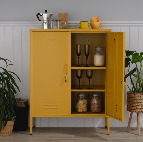 The Fulham - Home Style Storage Locker In Mustard