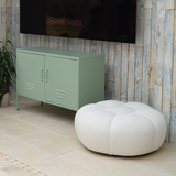 The Oxford - Side Table/TV Stand Storage Locker In Sage