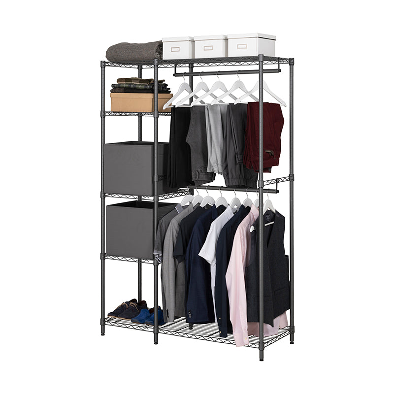 Arles 5 Tier Clothes & Accessories Rail in Grey