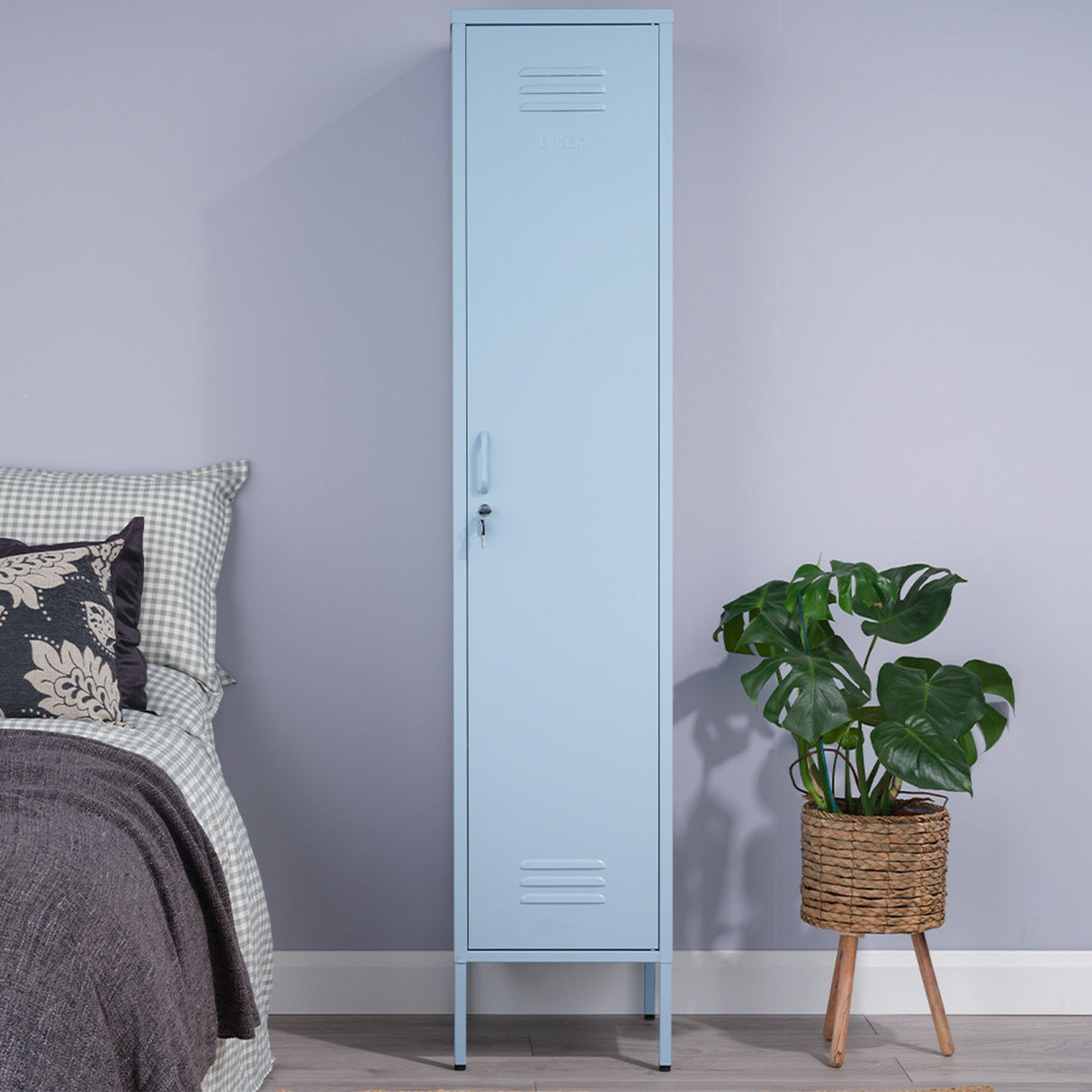 The Bexley - Tall Single Door Storage Locker In Sky Blue