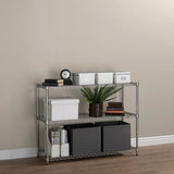 Avignon Chrome Wire Utility Storage Shelving Unit 3 Tiers