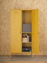 The Chelsea - Tall Double Door Storage Locker In Mustard